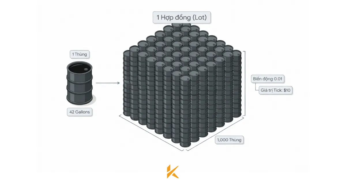 Cấu trúc hợp đồng dầu thô: từ thùng đến lot Cấu trúc hợp đồng dầu thô: từ thùng đến lot