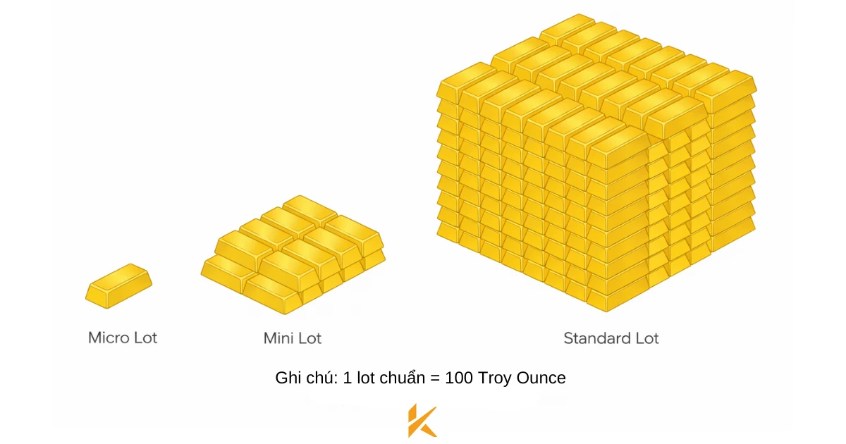 Quy đổi kích thước lot Vàng sang đơn vị vật lý Quy đổi kích thước lot Vàng sang đơn vị vật lý
