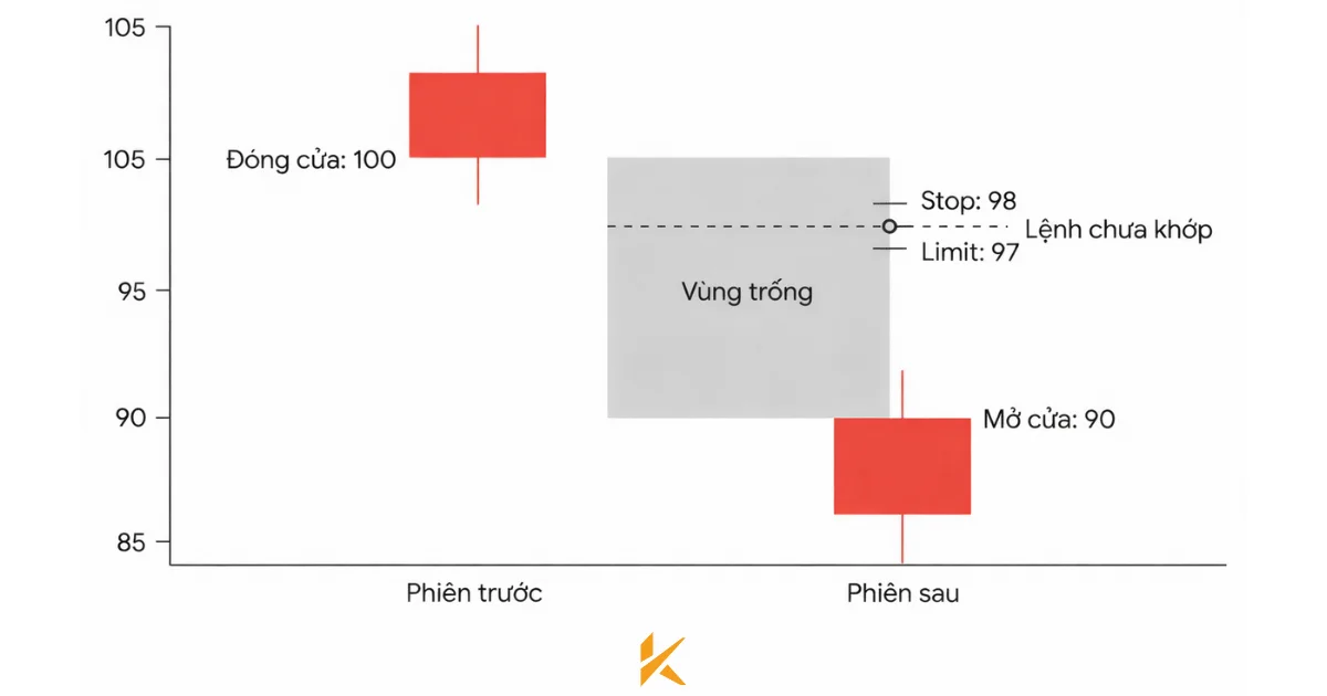 Rủi ro gap với lệnh stop-limit Rủi ro gap với lệnh stop-limit